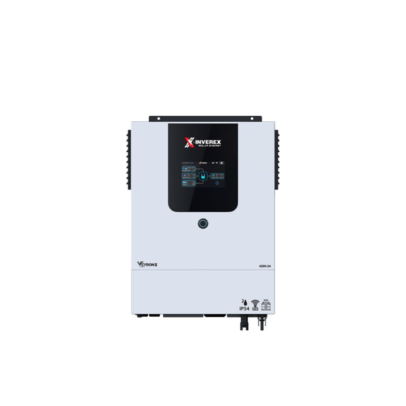 Inverex Veyron II 4200W MPPT Inverter – LCD Display Front Panel View