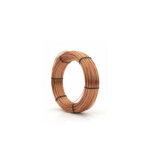 Copper earth conductor connected to rod for solar inverter grounding