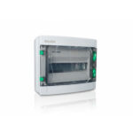 GA&DA IP65 12 Pole Distribution Box – Waterproof Electrical Enclosure Front View