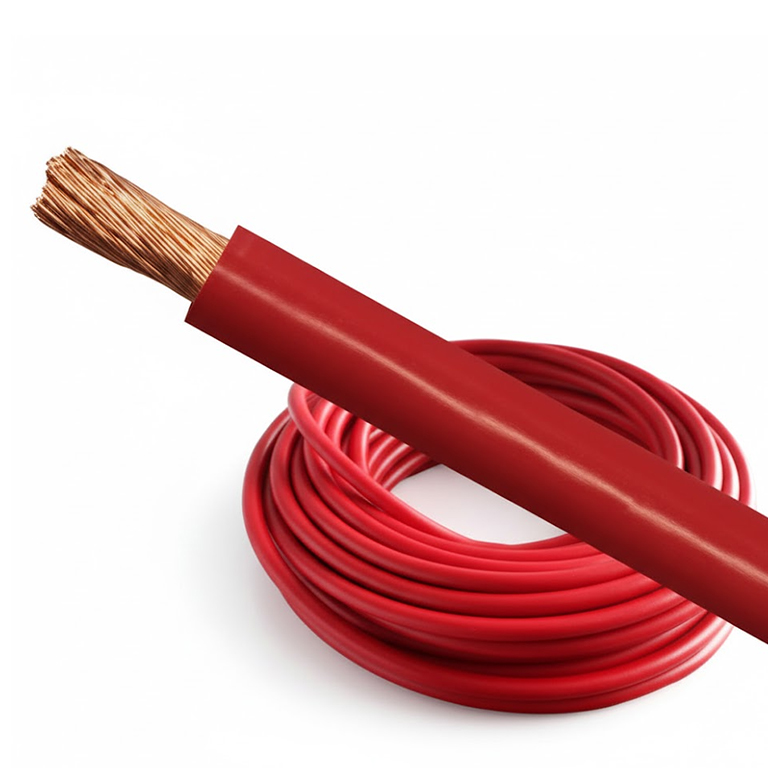 PVC insulated 25 mm² flexible copper wire close-up