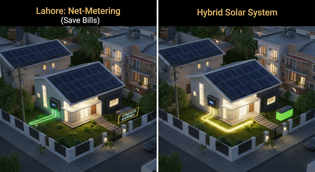 Net-Metering vs Hybrid Solar System Which Is Better for Pakistani Homes