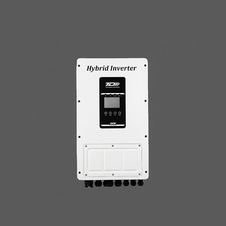 TD (Thousand Dimension) 6K-SPLVES2-EU-P2 6kW Single-Phase Low Voltage Hybrid Inverter with Colorful Touch LCD and IP66 rating.2