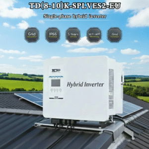 Thousand Dimension TD 8K-SPLVES2-EU-P2 8kW Single-Phase Low Voltage Residential Hybrid Inverter with colorful touch LCD