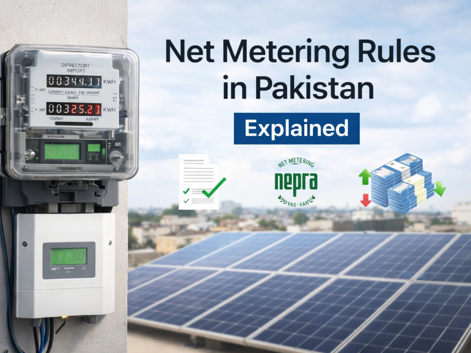 Net metering rules in Pakistan are explained with NEPRA regulations, solar eligibility criteria, grid export limits, bidirectional meter setup, and utility approval process