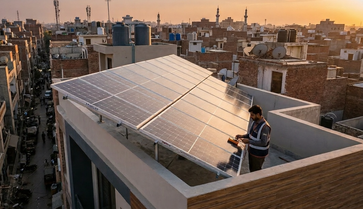 Tier 1 solar panel brands in Pakistan showing high quality imported solar panels installed for long term performance and reliability.