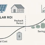 Solar ROI calculator showing payback period, electricity savings, and investment return for a residential solar system in Pakistan