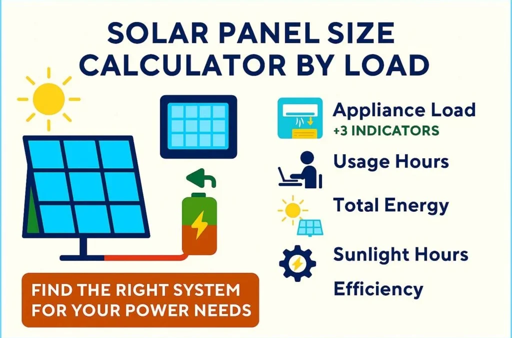 Solar Panel Size Calculator Pakistan - Load-Based System Sizing