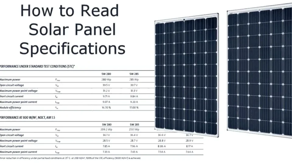 PV module specification datasheet explained for solar panels used in Pakistan