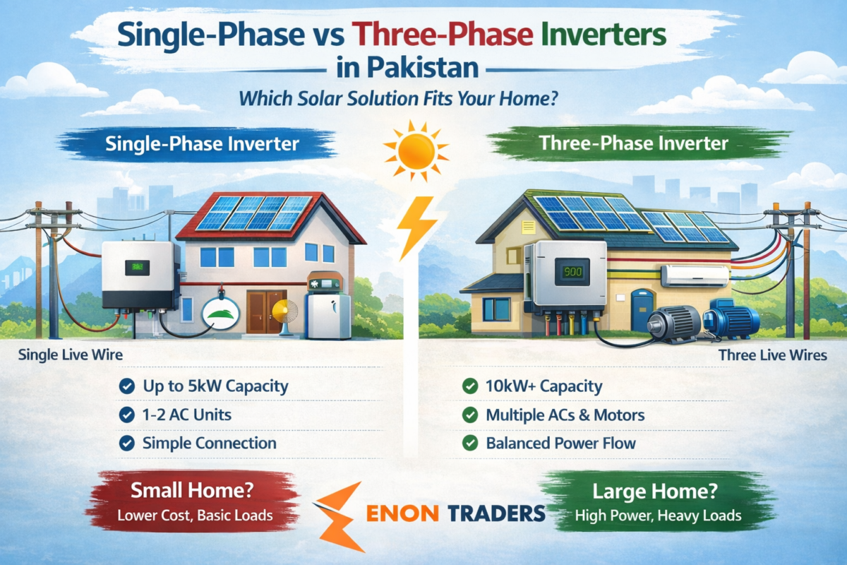 A single-phase inverter can work well in Pakistani homes or cause hidden problems. This guide explains load limits, grid issues, and how to choose safely.
