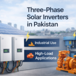 Three-phase solar inverter system in Pakistan, powering industrial and high-load electrical equipment