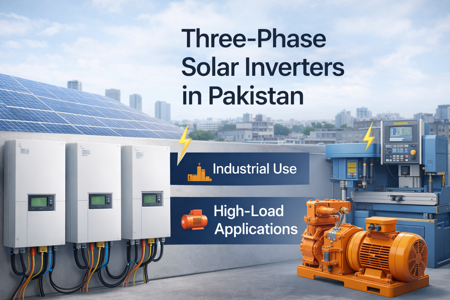 Three-Phase Solar Inverter Pakistan | Industrial Inverter Guide
