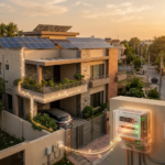 NEPRA net metering policy in Pakistan explained with solar panels exporting electricity to the grid, and the billing calculation concept