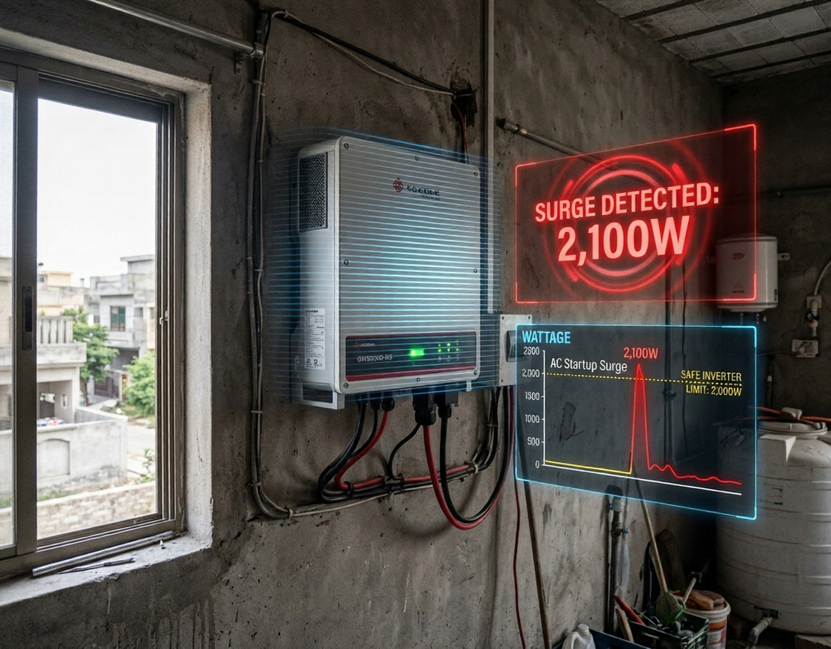 Rooftop solar panels installed on a residential home in Pakistan