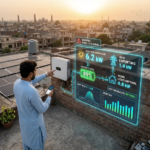 solar inverter energy production graph showing daily peak generation in Pakistan climate