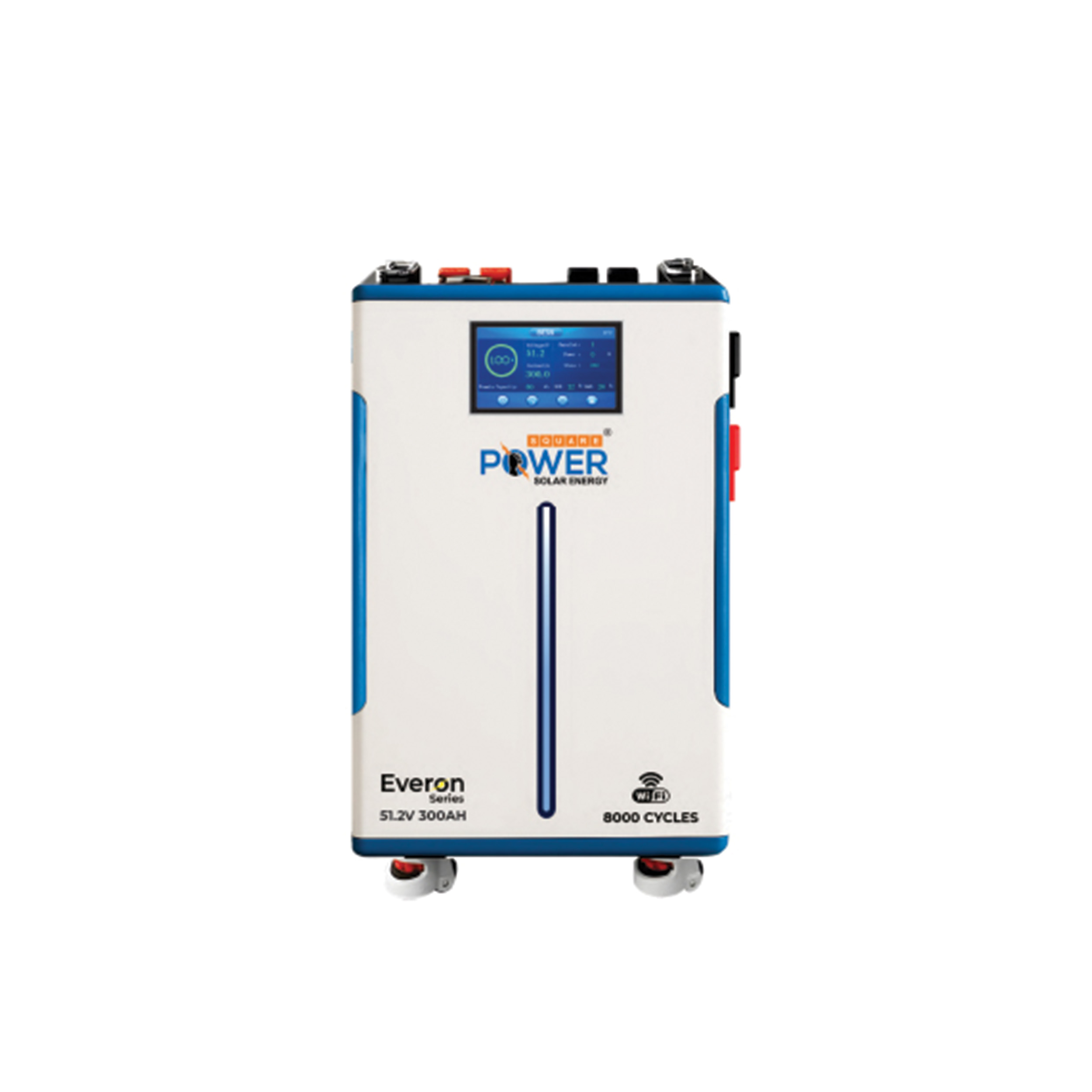Power Square Everon Series 51.2V 300Ah Lithium Battery – 15.36kWh high-capacity LiFePO4 solar storage unit for home and commercial backup.